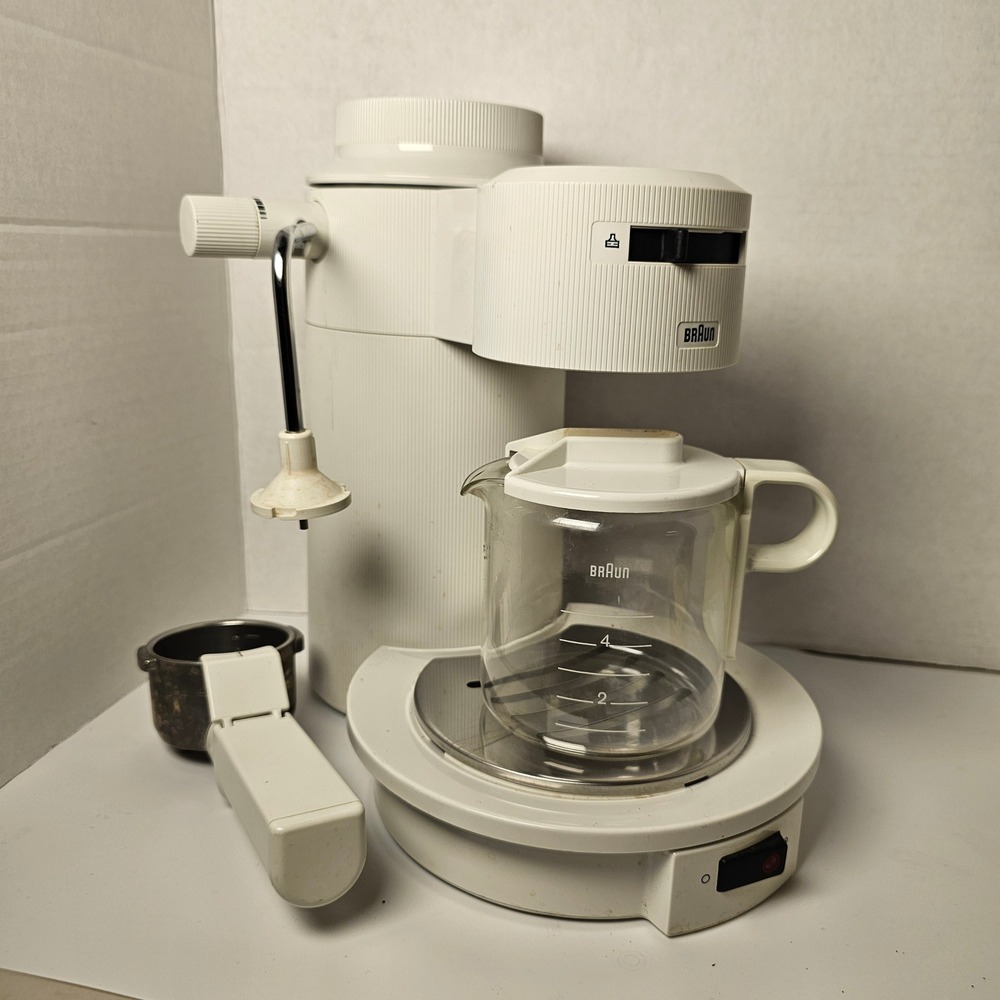 MCM Braun Espresso Master Type 3062 White Coffee Maker Dieter Rams Design Italy